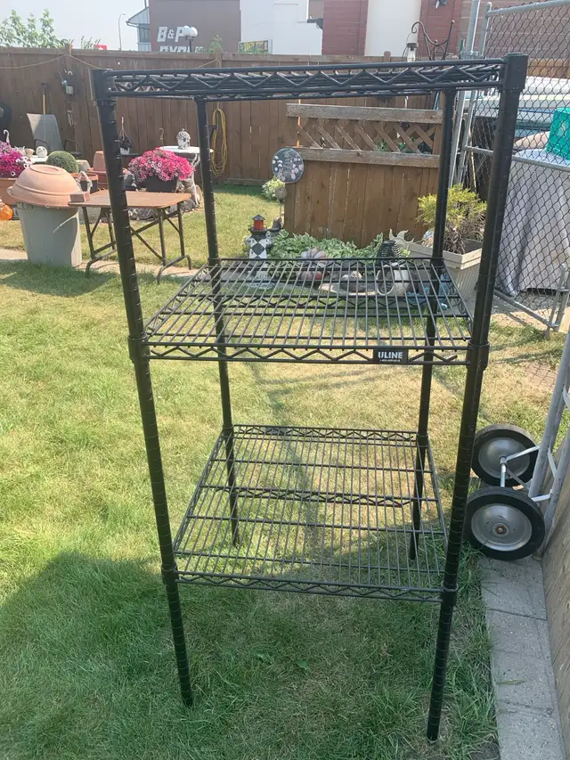 U-Line Black Wite Shelving Unit