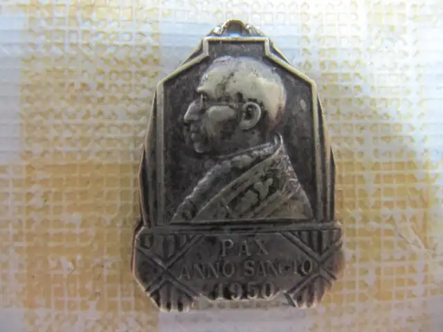 Pax Anno Sancto Pope Pius XII Silver Medal 1950