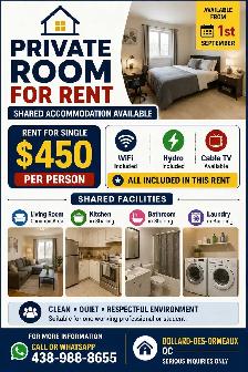 ROOM RENT FOR SHARING