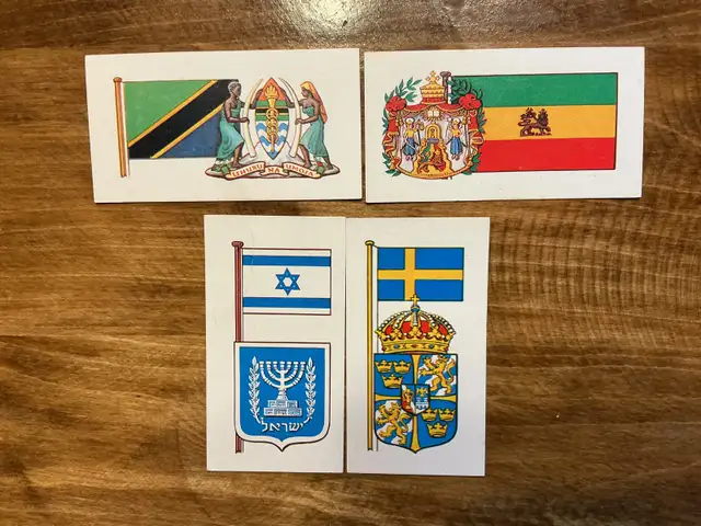 4. 1967 Brooke Bond Tea "FLAGS & EMBLEMS OF THE WORLD" Cards !