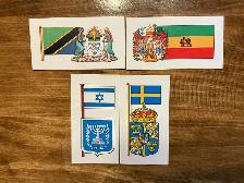 4. 1967 Brooke Bond Tea "FLAGS & EMBLEMS OF THE WORLD" Cards !