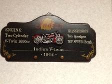 Vintage Indian V-twin 1914 Wood Wall decor