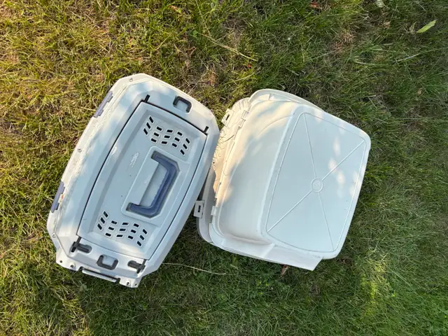 cat - litter box and Travel Cage