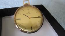 MINTY VINTAGE SWISS CATOREX GENTELMENS GOLD DRESS POCKET WATCH - Photo 6