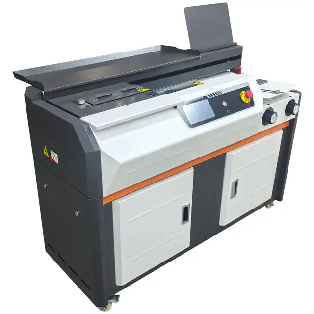 220V A4 Auto Side Glue Binding Machine Touch Screen 1.9KW 122156