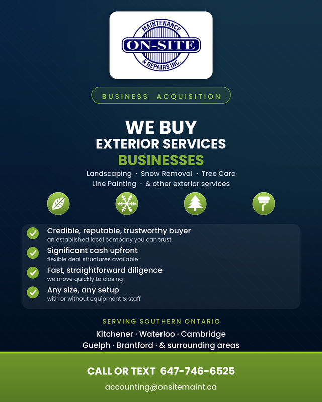 Seeking acquisitions of landscaping snow removal tree care