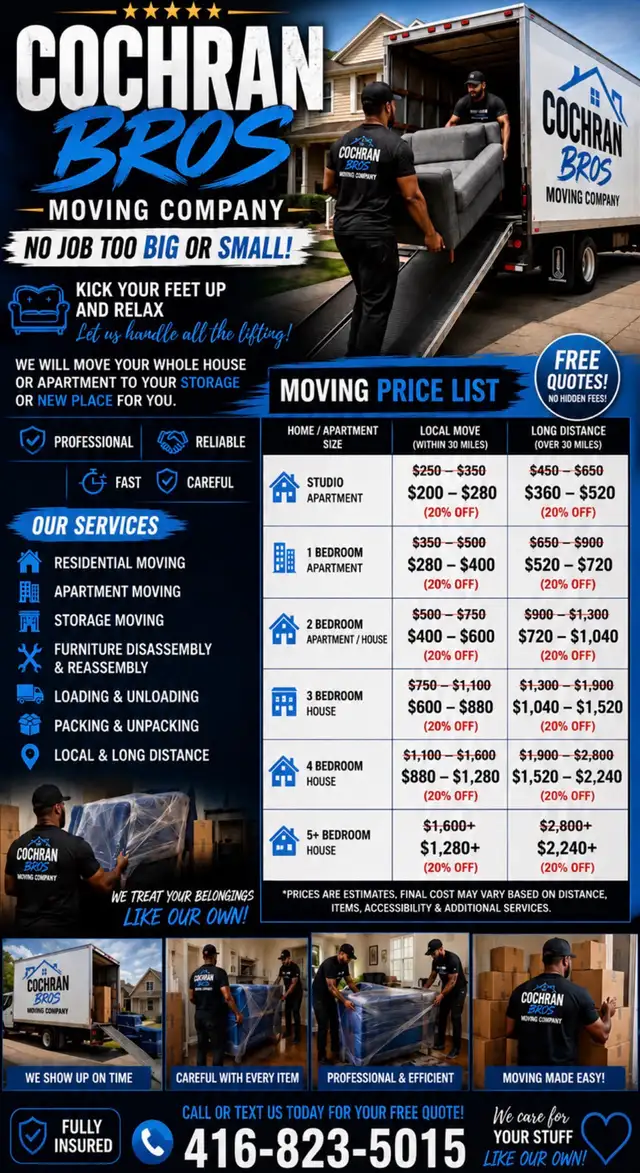 Moving Service –We’re the Best, We’re the Most Affordable!