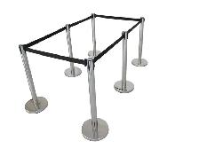 6PCS Stanchions Public Posts Barriers Retractable Belt 170520 - Photo 2