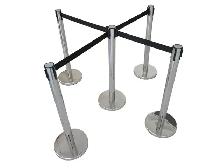 6PCS Stanchions Public Posts Barriers Retractable Belt 170520 - Photo 3