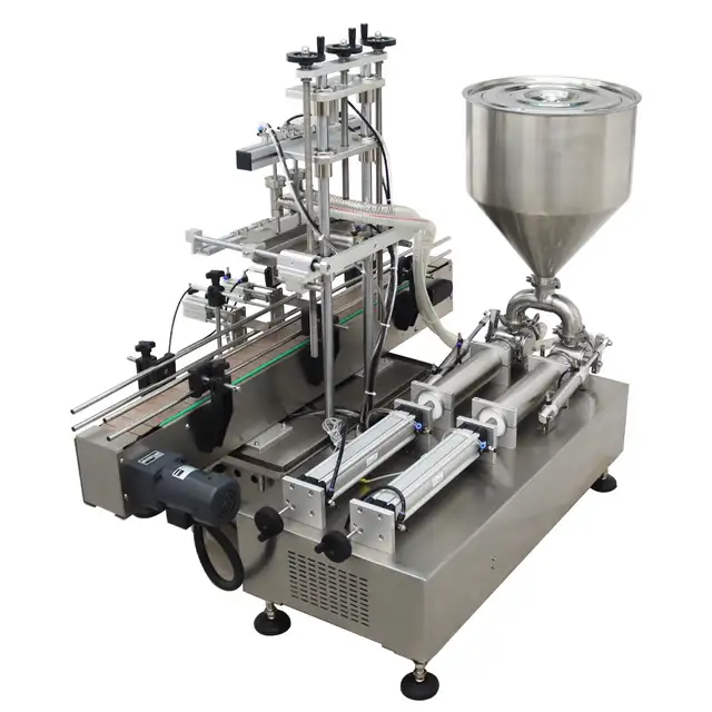 Two Nozzles Fully Automatic Paste Liquid Filling Machine 160208