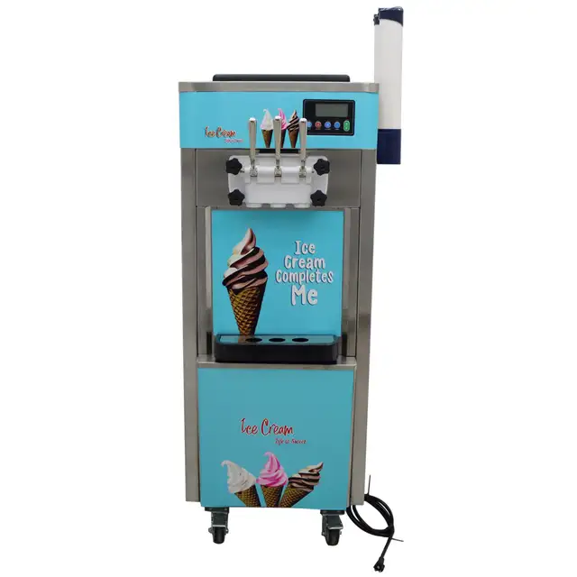 Standing 3 Flavors Soft Ice Cream Cooling Making Machine 210051