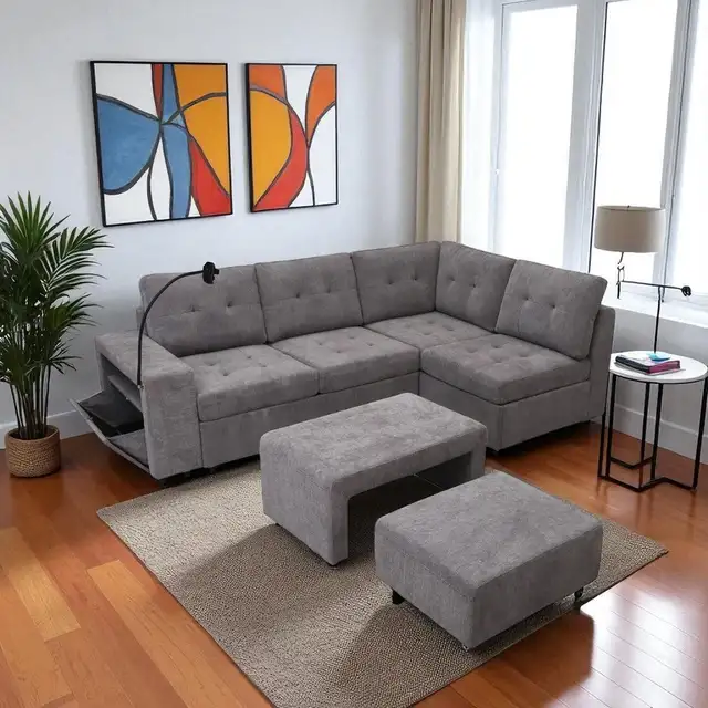 Brand New Sectional Sofa With Cell Phone Holder Amazing Sale