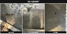 Re-Grout Shower Floor and Bath $250