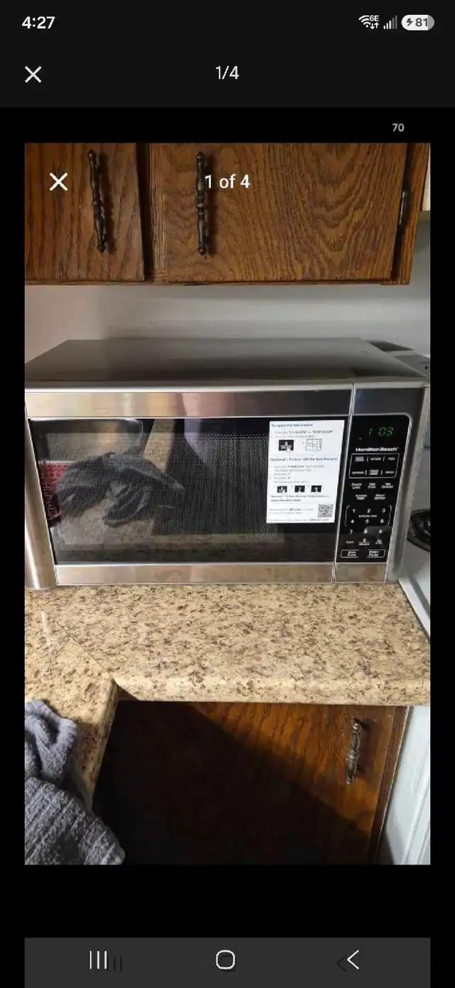1500 watt Hamilton Beach Microwave For Sale