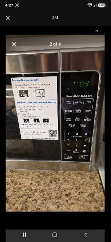 1500 watt Hamilton Beach Microwave For Sale - Photo 2
