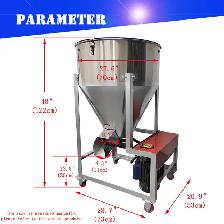 220Lbs Feed Mixer 201 Stainless Steel Mixing Machine 021583 - Photo 6