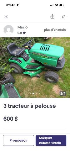 tracteur à pelouse - Photo 2