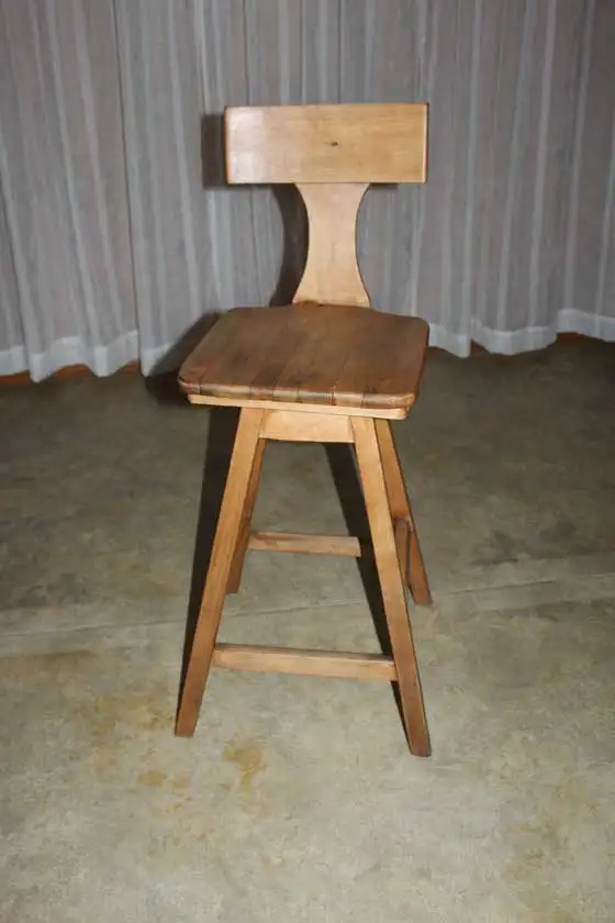 Tabouret en érable solide de (1950)