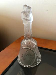 Elegant Clear Glass Wedding Bell - Photo 3