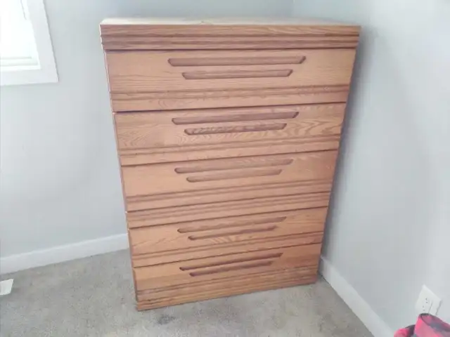 10 pc Oak queen size bedroom suite
