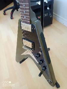 2002 Army Green Epiphone Flying V In Brand New Condition