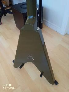 2002 Army Green Epiphone Flying V In Brand New Condition - Photo 4