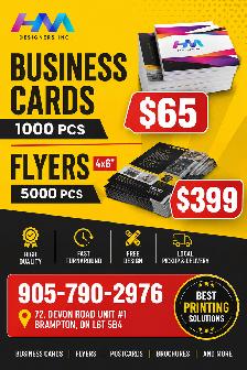 Business Cards & Flyers Printing – Best Prices in Brampton