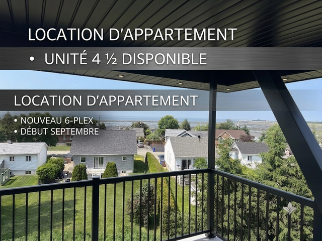 Superbes 4 ½ NEUFS à louer – Pointe-au-Père (Rimouski) NEUF