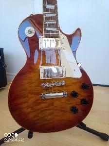 Epiphone Cherry Sunburst Quilt Top Les Paul Standard - Brand New