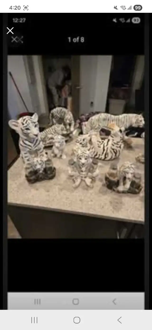 ceramic white tiger collection