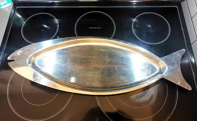 Big Stainless SBig Stainless Steeleel Large Fish Type Party Tray