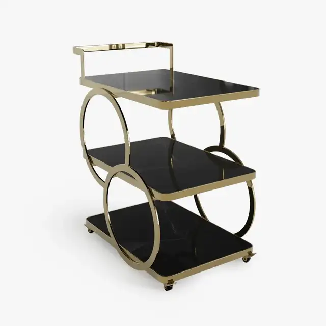 Brand New Luxury Gold Iron Cart with wheels Special $139