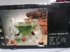 27 piece Glass Punch Bowl Set