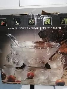 27 piece Glass Punch Bowl Set - Photo 2