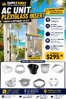 Custom AC Unit Plexiglass Insert – Fits Most Portable ACs