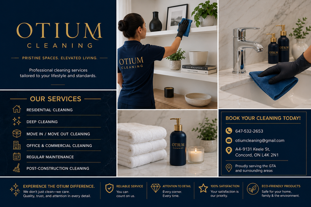 ✨ PREMIUM CLEANING SERVICES — GTA | Otium Cleaning