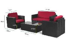 Brand New 4pcs Patio Sofa Set High back armrest $399