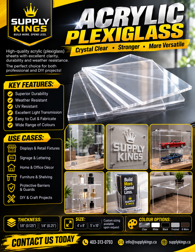 Acrylic Plexiglass Sheets – Crystal Clear & Durable