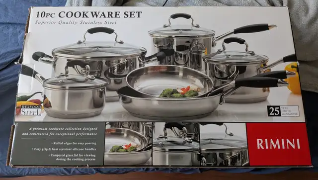 10 piece stainless steel cookware set