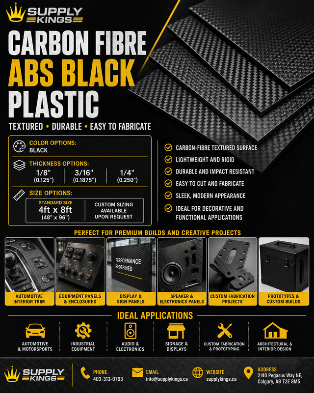 Carbon Fibre ABS Plastic Sheets – Textured & Durable