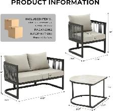 Brand New 5pcs Patio Set Marble Tempered Glass Special $499 - Photo 6