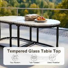 Brand New 5pcs Patio Set Marble Tempered Glass Special $499 - Photo 7