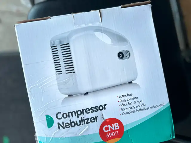 NEW IN THE BOX CNB 69011 COMPRESSOR NEBULIZERAS PICTURED