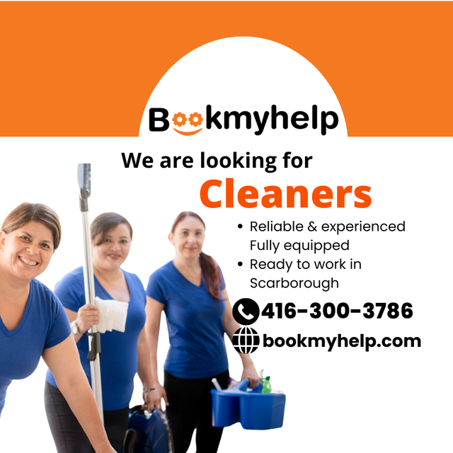 Independent Cleaners Needed in Scarborough – Flexible Jobs