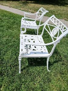 Vintage Cast Aluminum Garden Chairs - Photo 4