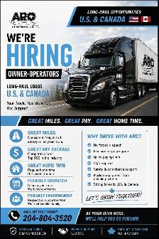 OWNER-OPERATORS WANTED – U.S. & CANADA LONG-HAUL