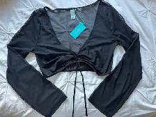 Sunnie Mesh Long Sleeve bikini top Cover Up