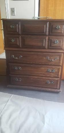 Vintage Dark Brown (Chestnut) Bedroom 5 Piece Furniture Set w/ n - Photo 4