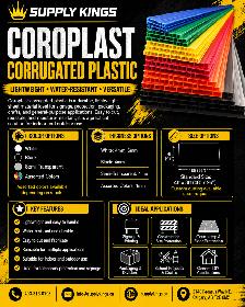 Coroplast Corrugated Plastic Sheets – Lightweight & Versatile