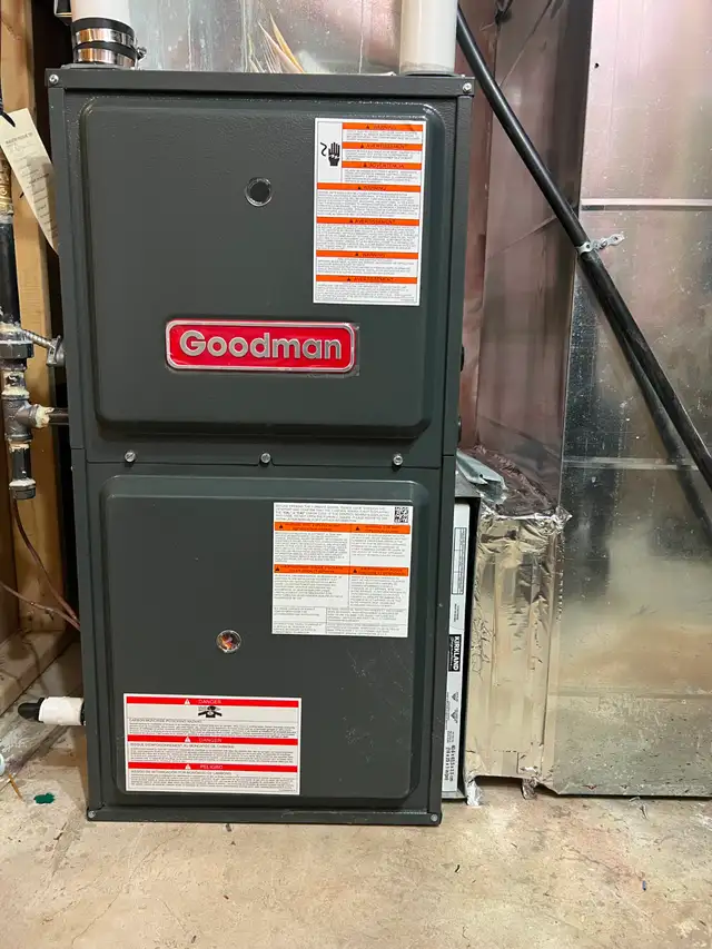 new high efficency  furnace installation